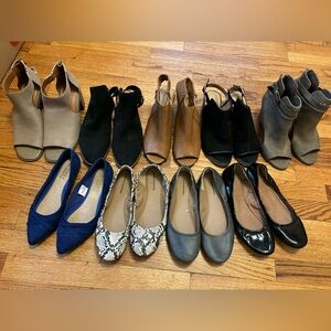 9 Pairs of shoes. Lucky Brand Booties & other shoes